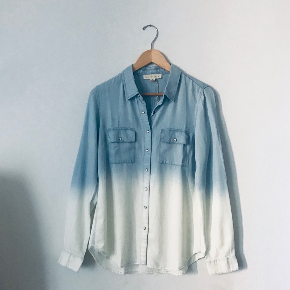 Dip dye button down